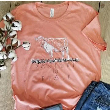 Women's Pink Pasture to Plate Tee