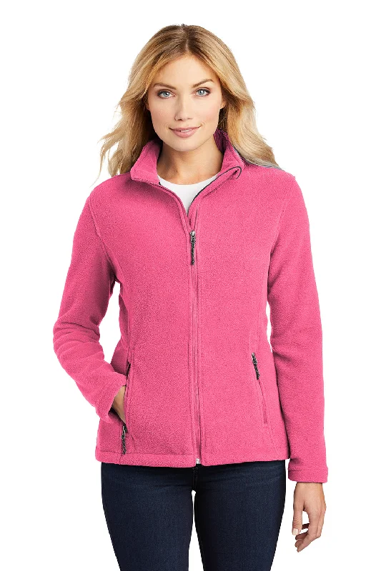 Port Authority Womens Full Zip Fleece Jacket - Pink Blossom