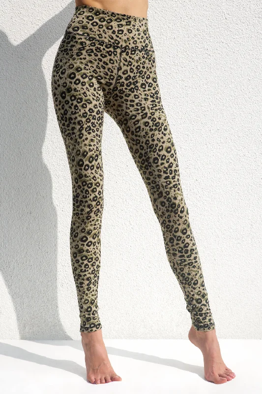 Jaguar Leggings- Cream Olive Black