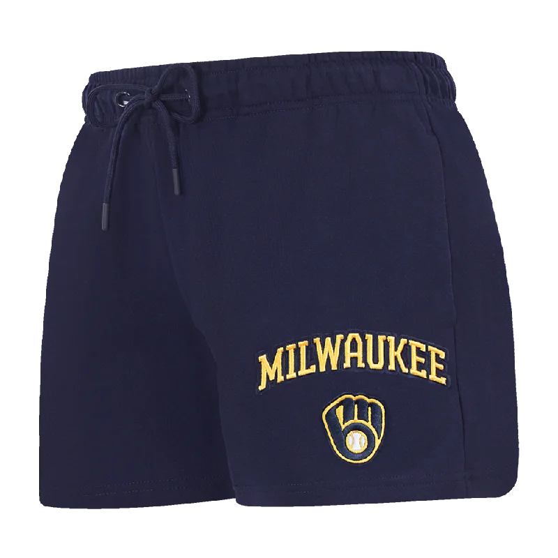 MLB MILWAUKEE BREWERS CLASSIC WOMEN'S FLC SHORT (MIDNIGHT NAVY)