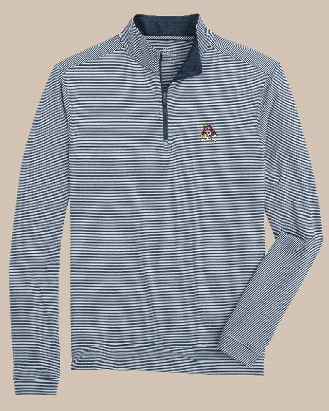 East Carolina Cruiser Micro-Stripe Heather Quarter Zip