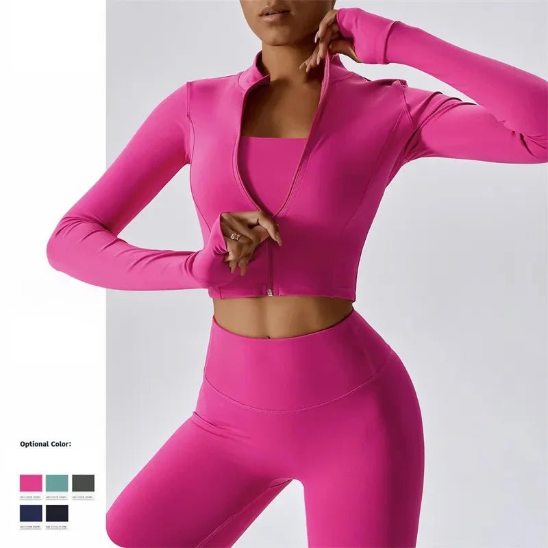 Women Popular New Design Long Sleeve Shirt Short Legging Bra Sports Gym Set Yoga Wear Set Fitness Set