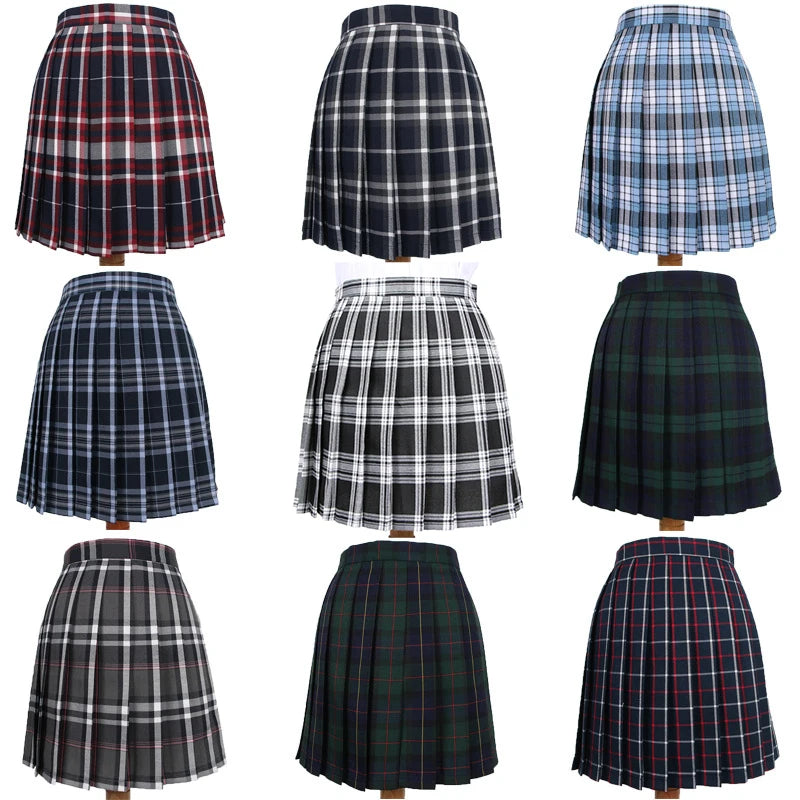 Plaid Pleated Skirt