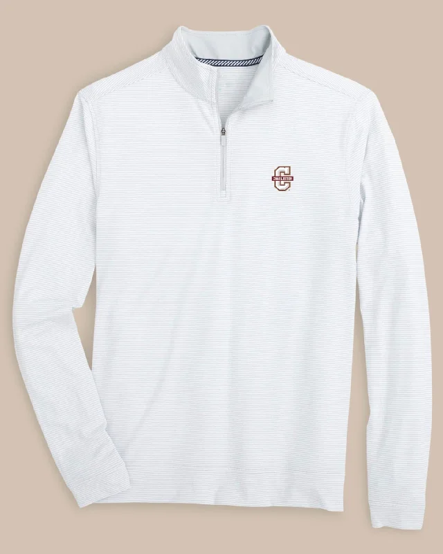 College of Charleston Cougars Cruiser Micro-Stripe Heather Quarter Zip