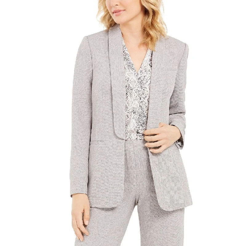 Calvin Klein Women's Parker Twill Blazer Gray Size 6