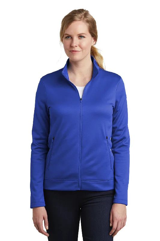 Nike Womens Therma-Fit Moisture Wicking Fleece Full Zip Sweatshirt w/ Pockets - Game Royal Blue - Closeout