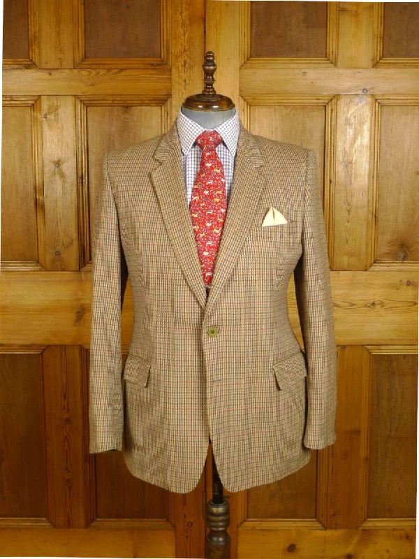 24/1101 immaculate vintage british gun check tweed jacket 42 regular