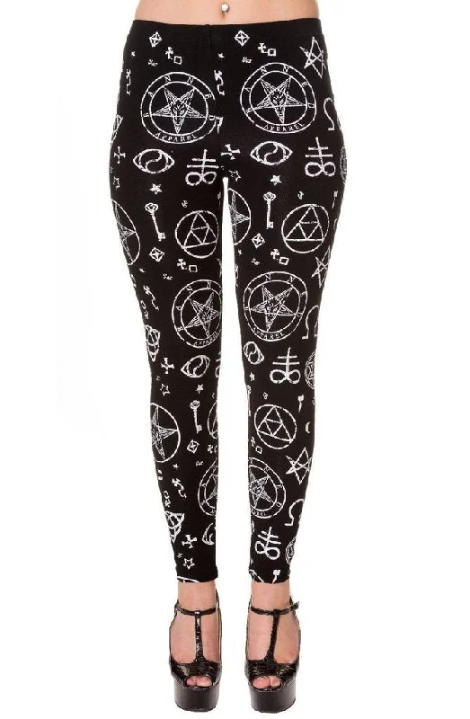 Pentagram Black Leggings