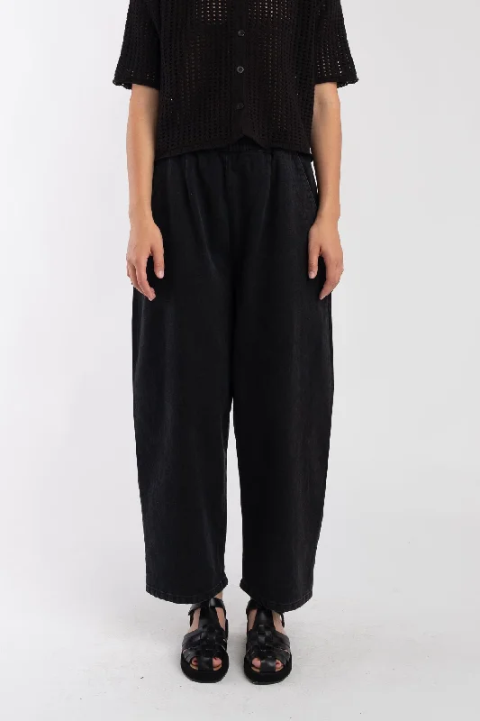 Faded Black Barrel Pant