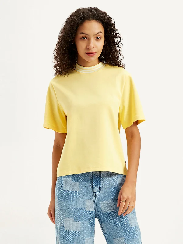 Women's Solid Relaxed Fit T-Shirt