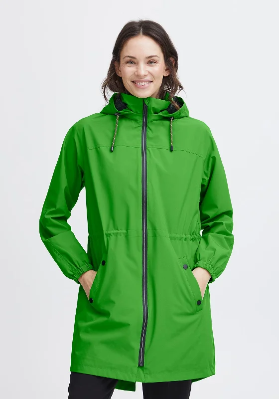 Fransa Pafasa Detachable Hood Mid Length Jacket, Online Lime