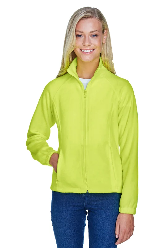 Harriton Womens Pill Resistant Fleece Full Zip Jacket - Safety Yellow