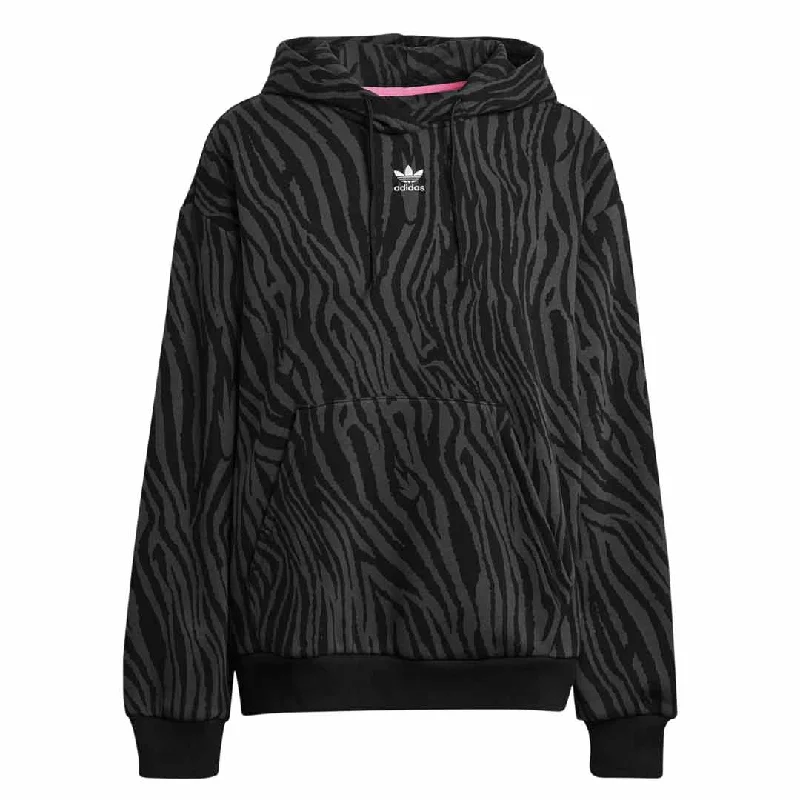 adidas - Women's Allover Zebra Animal Print Essentials Hoodie (IJ5604)