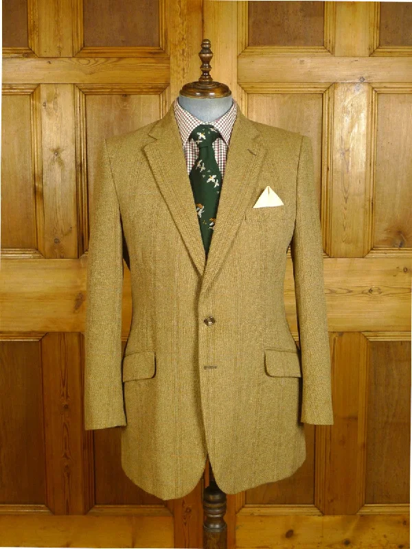 24/0990 vintage john g hardy brown beige wp check tweed jacket 42 regular