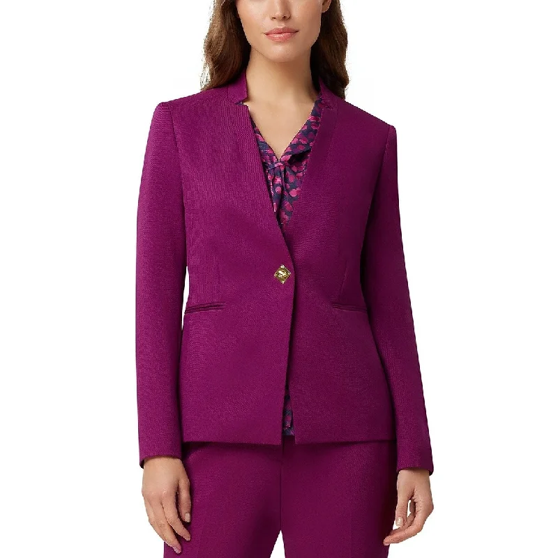 Tahari ASL Women's Turnlock-Closure Blazer Purple Size Square 18 - Square 18