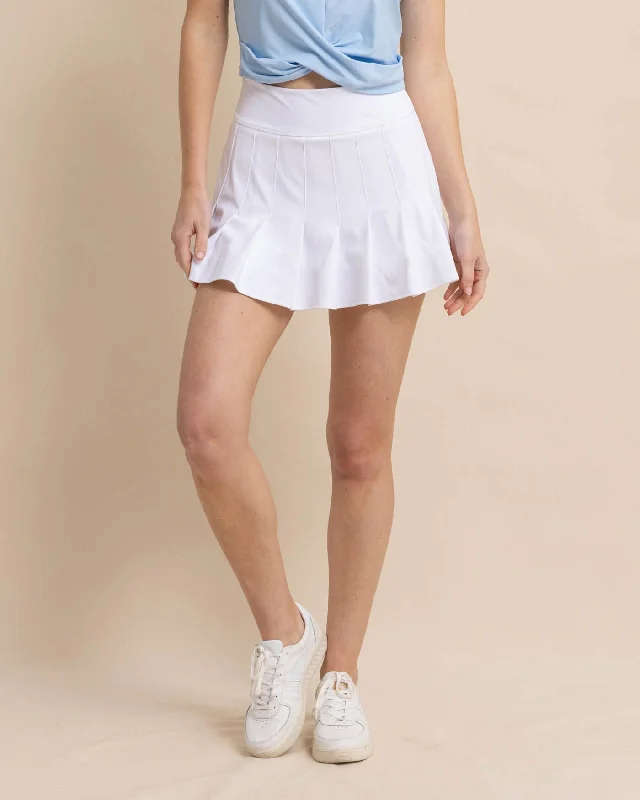 Gwen Solid Pleated Performance Skort