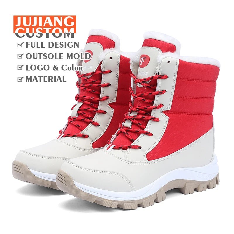 Snow Boots Plush Warm Ankle Boots for Women Winter Shoes Waterproof Boots Female Winter Shoes Booties Botas Mujer Platform Heels