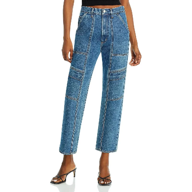 Agolde Womens High Rise Ankle Cargo Jeans