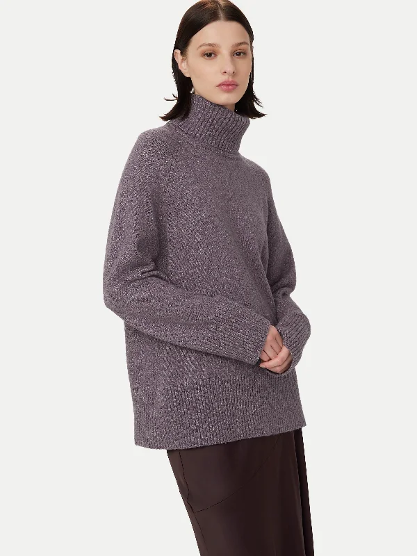 The Seawool® Turtleneck in Purple