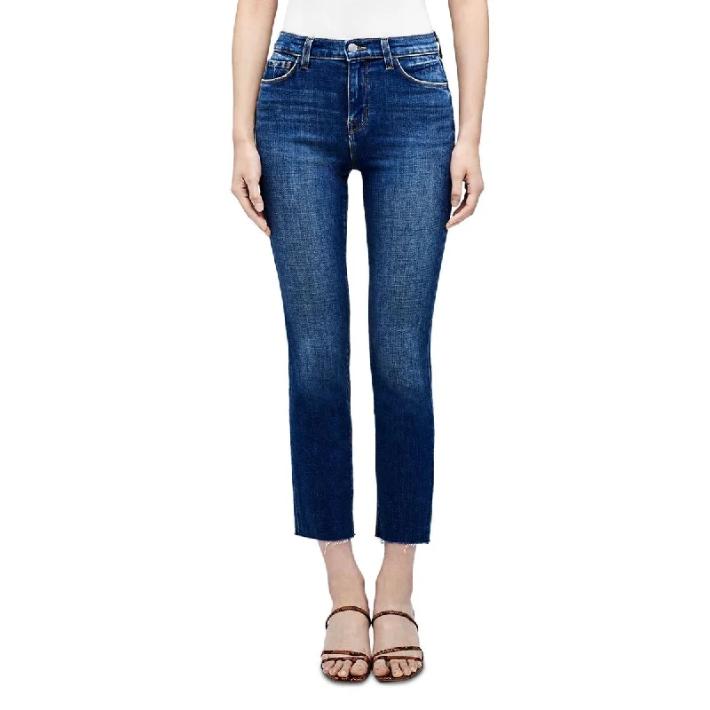 L'Agence Womens Sada High Rise Cropped Slim Jeans