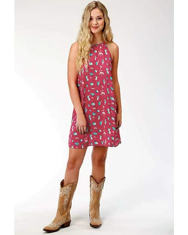 Roper Women's Cactus Print Trapeze Dress