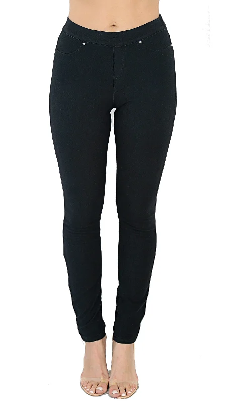 TrueSlim™ Black French Terry Leggings