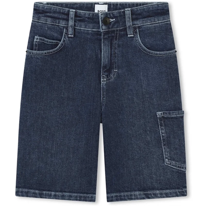 Hugo Boss Stone Pulverisation Denim Bermuda Shorts