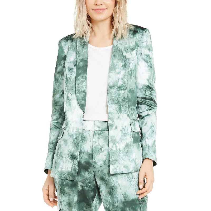 INC International Concepts Women's Tie-Dye Blazer Green Size Large