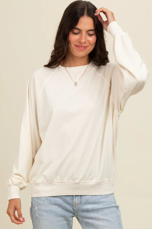 Cream Vintage Wash Relaxed Fit Sweatshirt