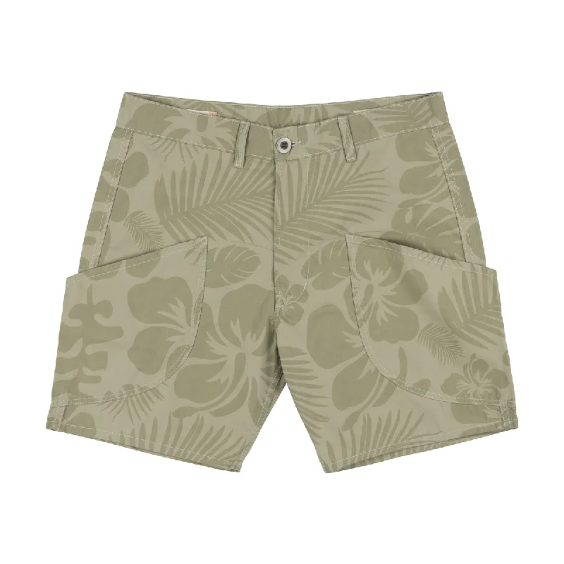 TSPTR Green Aloha Floral Print Zuma Short