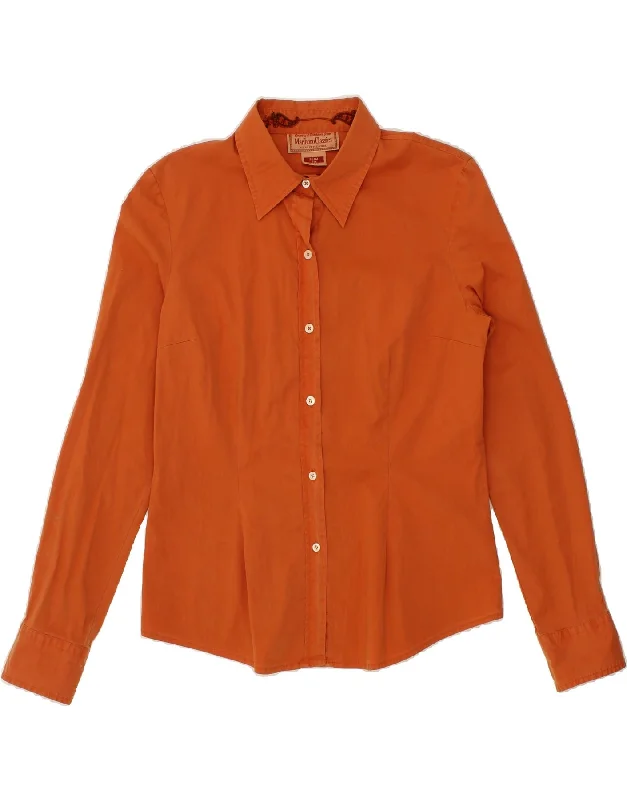 MARLBORO CLASSICS Womens Shirt UK 18 XL Orange Cotton