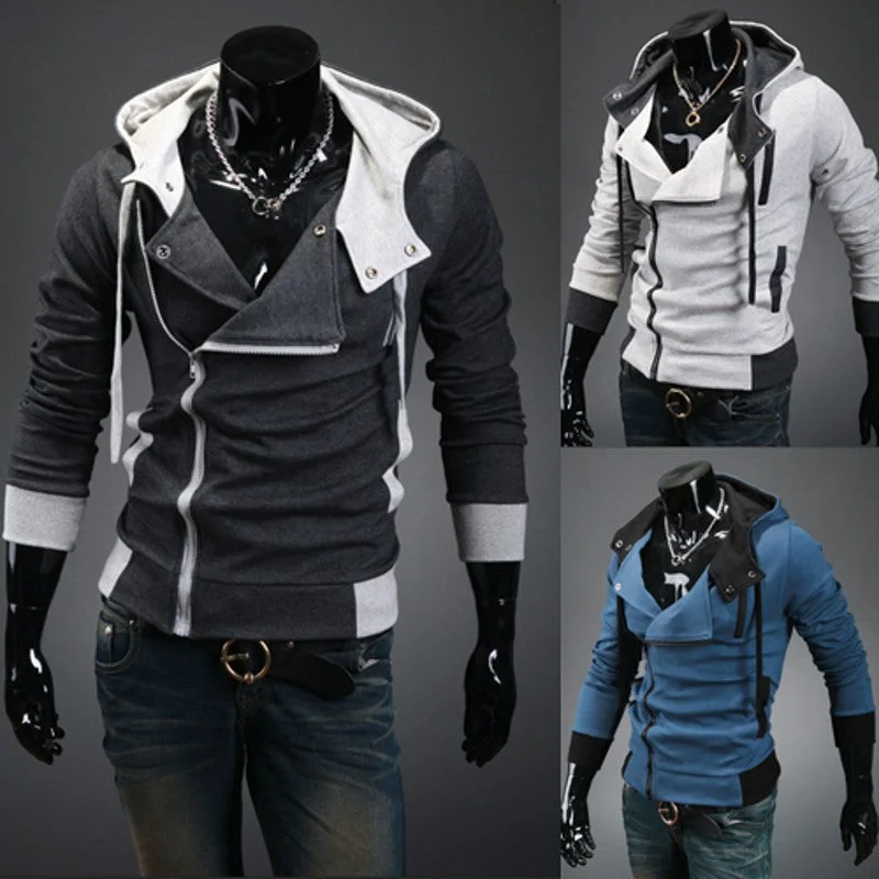 New 2017 Spring & Autumn Fashion Casual Slim Cardigan Assassin Creed Hoodies Sweatshirt Outerwear Jackets Men,Size M-6XL,W20