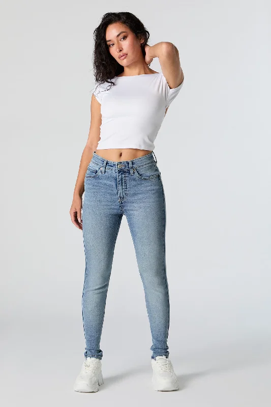 Medium Wash High Rise Skinny Jean