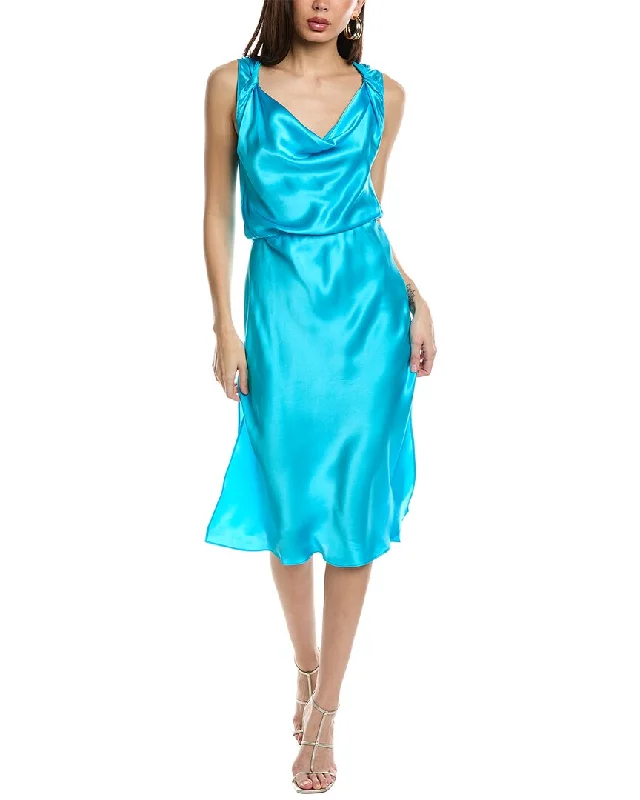 Amanda Uprichard Ellison Silk Midi Dress