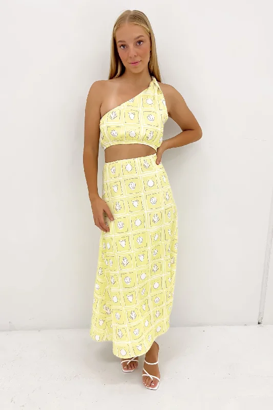 Brooklyn Midi Dress Yellow Seaside