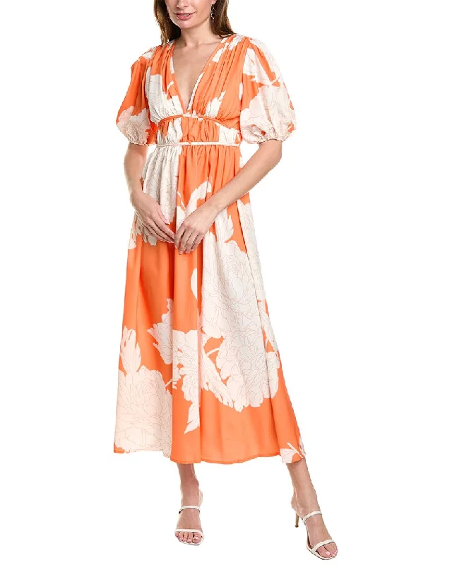 IPPONELLI  Puff Sleeve Maxi Dress