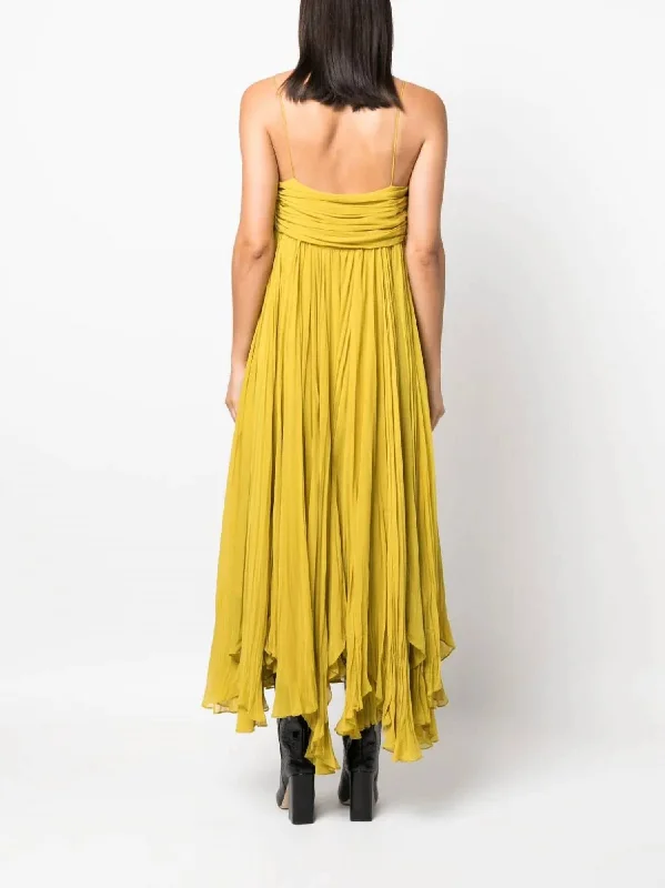 Lally Dress In Chartreuse