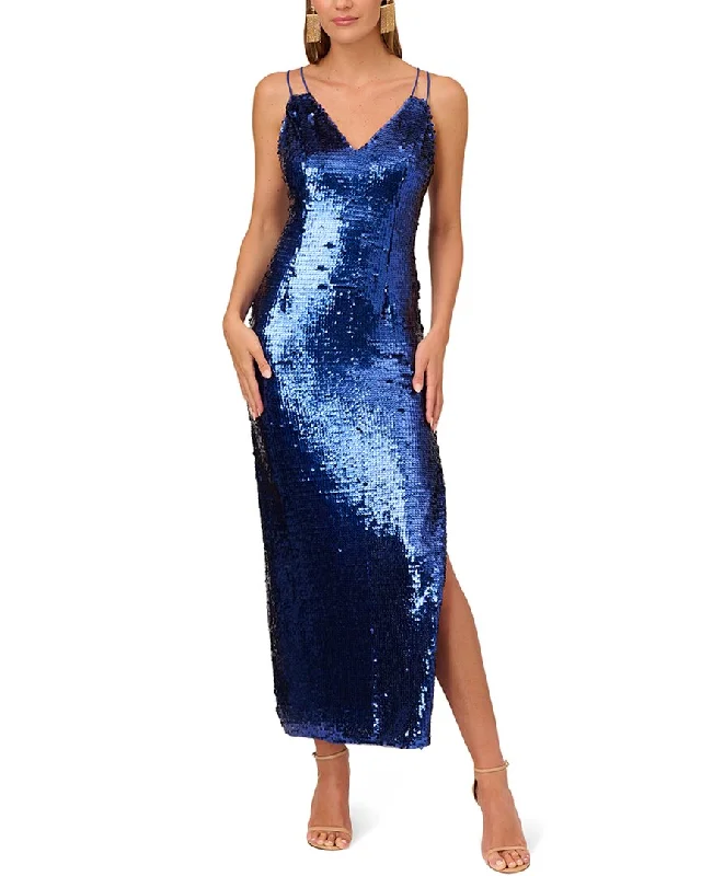 Liv Foster Sequin V-Neck Column Gown