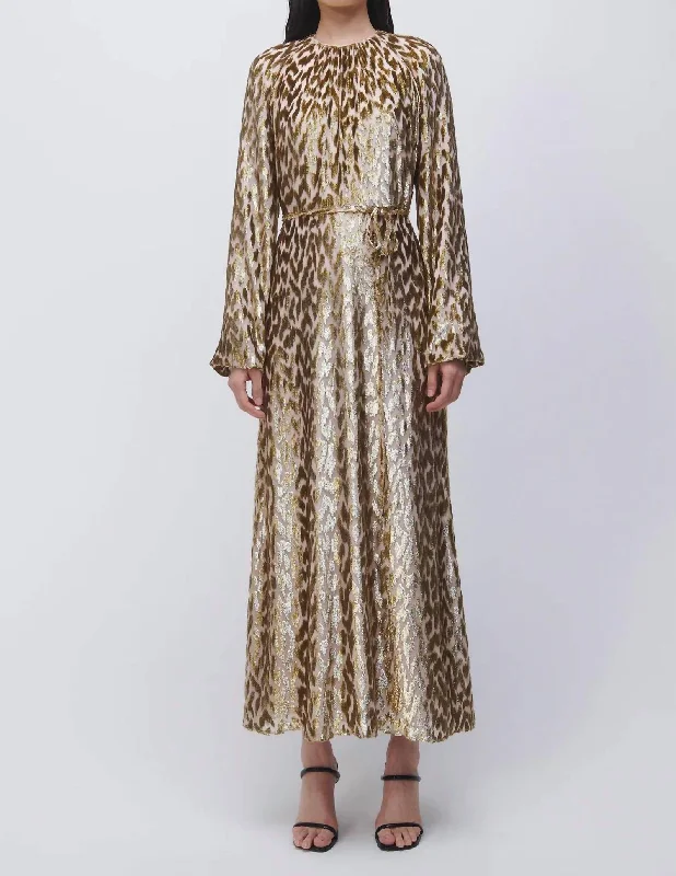 Odina Dress In Gold