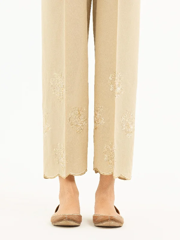 Embroidered Cambric Trousers(Pret)