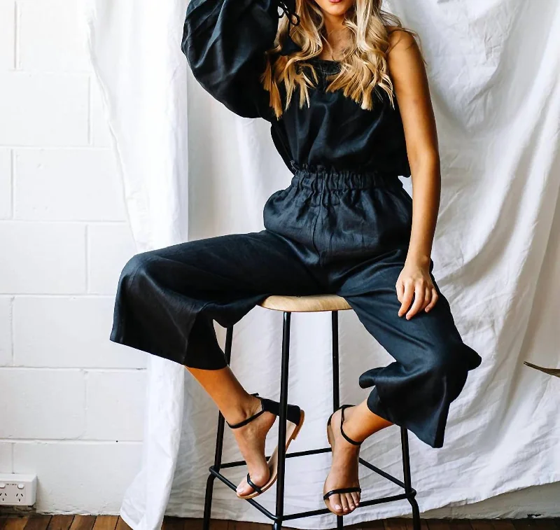 Puglia Linen Pant In Black