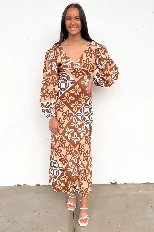 Tylah Maxi Dress Brown Milan