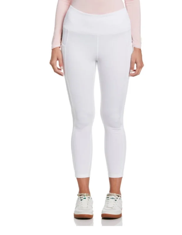 Solid Performance Leggings In White