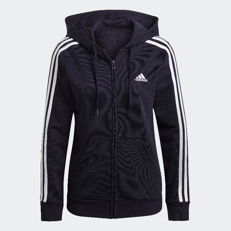 Women's adidas Essentials French Terry 3-Stripes Full-Zip Hoodie