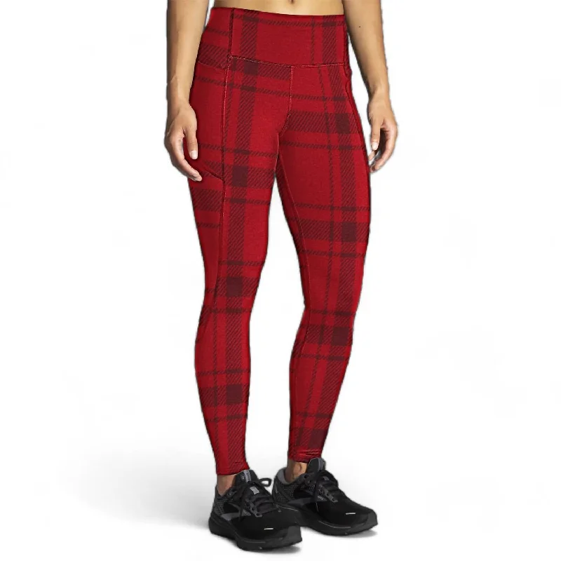 Women's Moment Tight In Plaid/run Merry 23